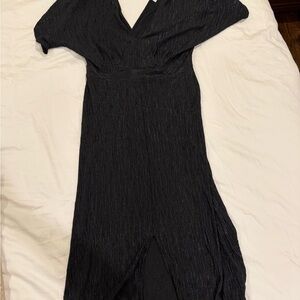 Astr Black Textured Maxi Dress